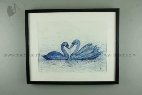 aquarel schilderij love story 